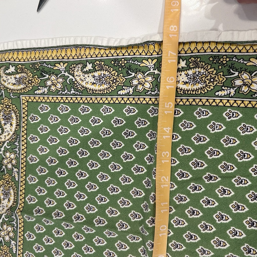 Williams Sonoma Set 6 Vintage Green Yellow French Country Cottage Napkins 19x17" - Picture 5 of 6